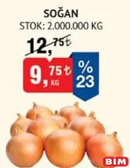 SOĞAN KG fiyat ve kampanya bilgisi